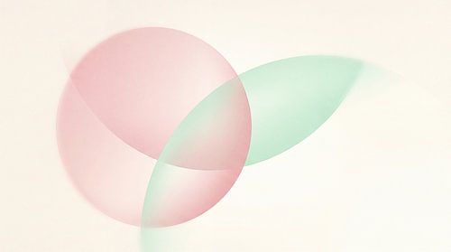 Abstract Pastel Overlapping Shapes