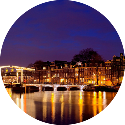 Panorama Magere Brug te Amsterdam van Anton de Zeeuw