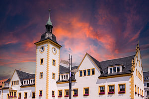 Rathaus in Freiberg, Sachsen Erzgebirge