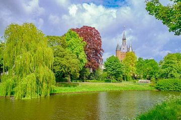 Blick auf den Sassenpoort in der Stadt Zwolle von Sjoerd van der Wal Fotografie