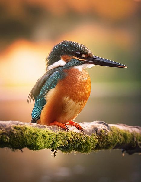 martin-pêcheur au repos par Bianca van Dijk