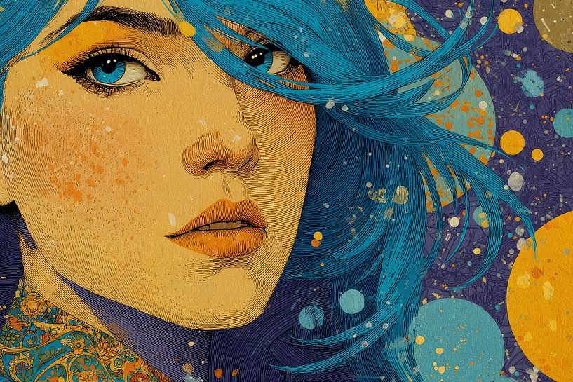 Art with colour portrait by Egon Zitter