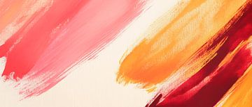 Colour explosion in red and gold - Abstract by Poster Art Shop