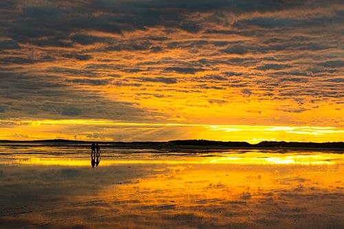 Sonnenuntergang auf dem fast menschenleeren Noordsvaarder