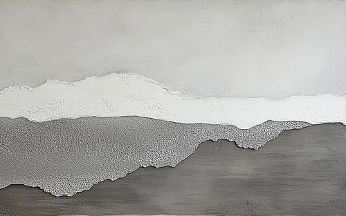 Paysage abstrait en couches de gris