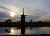 Kinderijk silhouet molen