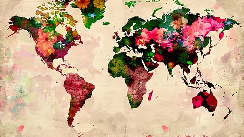 Exzentrische Weltkarte