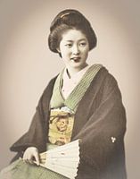 Geisha with fan