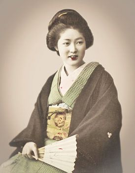 Geisha mit Fächer