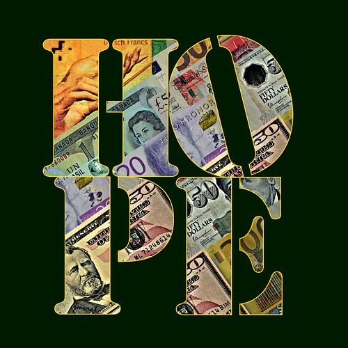 Hoofdletter kunst HOPE JM0720