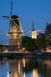 Schiedam, Molen de Noord en de Nieuwe Palmboom von Jan Sluijter