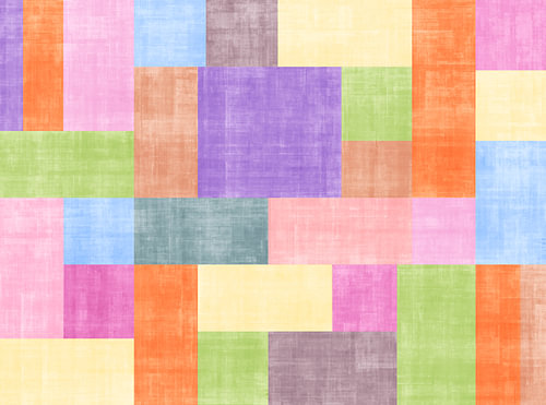 Mozaïek in pastelkleuren met kleurblokken