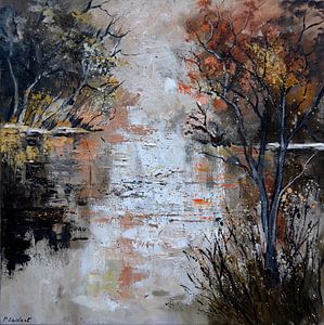 Vijver in de herfst van pol ledent