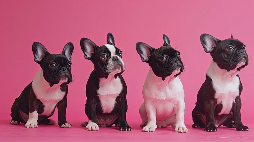 groepsfoto franse buldog van Egon Zitter