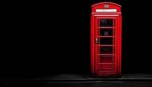 Britische Telefonzelle rot panorama