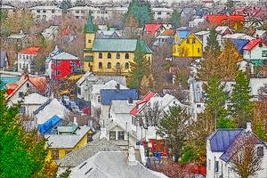 Stadtzentrum Hafnarfjordur, Island