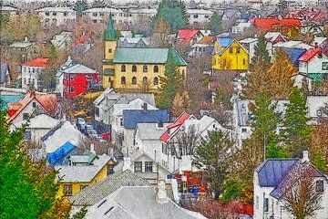 Downtown Hafnarfjordur, IJsland