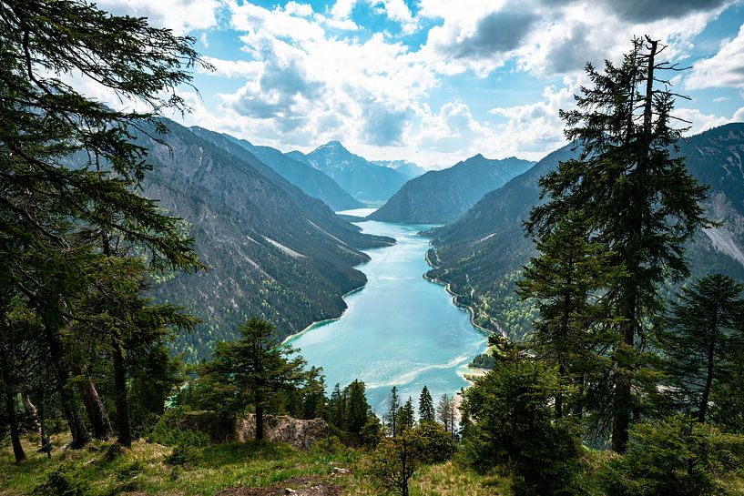 Beautiful mountain view of the Plansee and Thaneller by Leo Schindzielorz