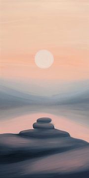 Zen-Steine in der Morgendämmerung von Whale & Sons