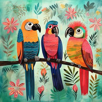 Happy parrots by Bianca ter Riet