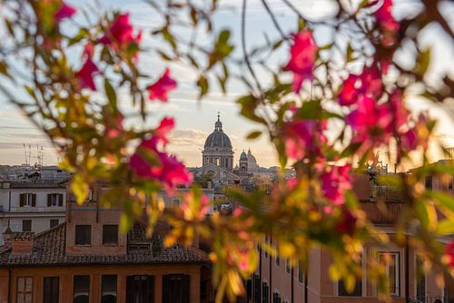 Rome skyline from Piazza di Spagna