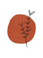 Abstracte Terracotta Botanische Print