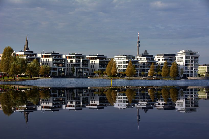 Skyline Reflectie van Edgar Schermaul