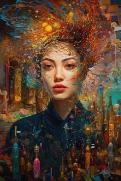 Surrealism Portrait Woman Colours