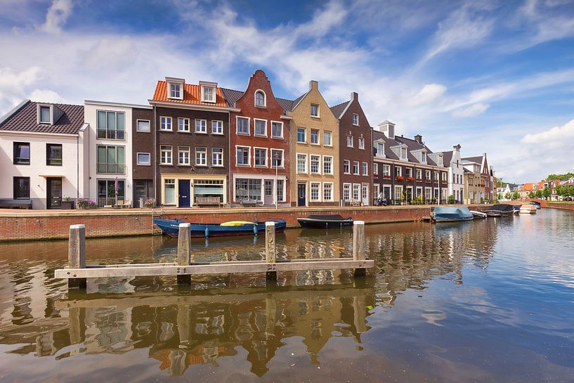 Boats at the quay of Op Buuren in Maarssen by Rob Kints