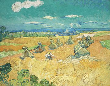 Vincent van Gogh. Wheatfield with farmer in Auvers