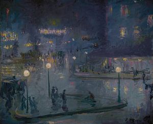 Theodore Earl Butler - Place de Rome bij nacht (1905)