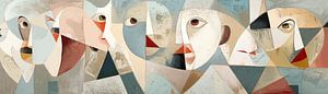 Abstract Mensen Schilderij | Soulful Silhouettes Ensemble