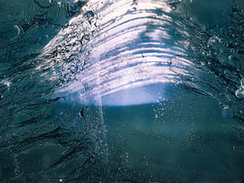 Distinctive solargraph in deep petrol blue by Daniel Laan