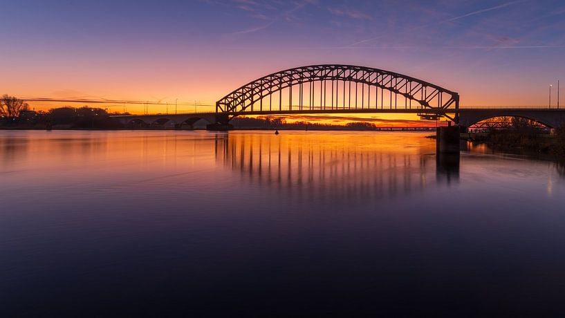 Zwolle IJssel bridge during sunrise by Dennie Jolink