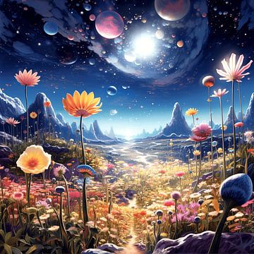 Planetair universum bloemen Landschap fantastisch mooi