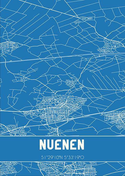 Blueprint | Map | Nuenen (North Brabant) by Prints of Place
