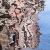 Abstracte weerspiegeling van roze huis in Venetiaanse gracht van Danielle Roeleveld
