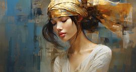 Thoughts in Gold and Blue by Emil Husstege