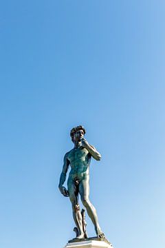 Statue en bronze (réplique) du David réalisée par Michel-Ange à Florence, en Italie. sur WorldWidePhotoWeb