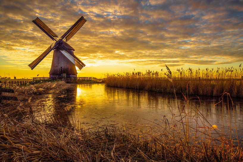 Molen bij Schermerhorn by Jan Siebring