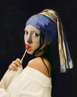 Mädchen mit einem Lutscher