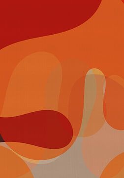 Retro Pulse in gebrand oranje van Dina Dankers