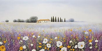 Paysage de fleurs italiennes
