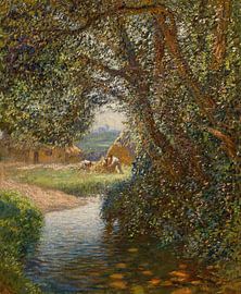 Haymakers by the stream, George Clausen