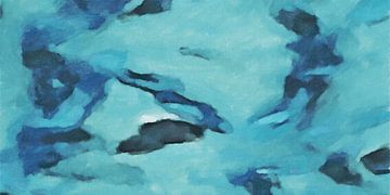 'The Eye, the Fish and the Woman in Blue' - Abstract Art - Digital Art by VenVision Art
