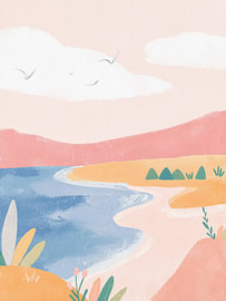 beach and mountains by mathieu jeu