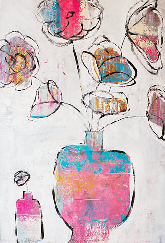 Take Pride abstract vase flowers