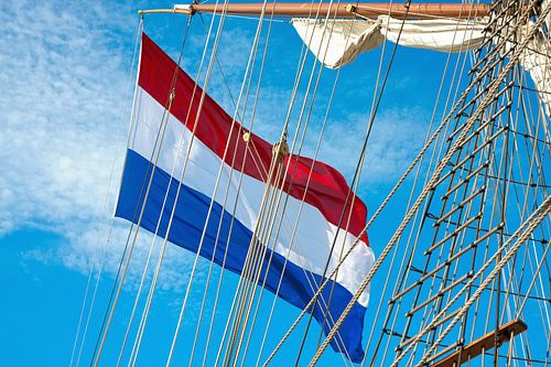 Nederlandse vlag op Tall Ship