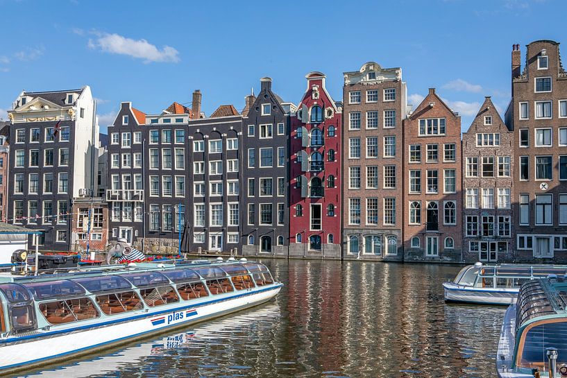 Amsterdam - Maisons dansantes sur le Damrak par t.ART