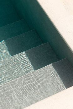 Swimming pool steps | travel photography print | Greece